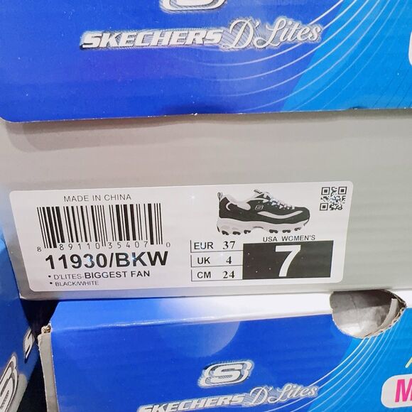 Skechers Womens D'Lites Biggest Fan Super Comfort Memory Foam Size 7 Eur 37 UK 4 - Picture 8 of 8